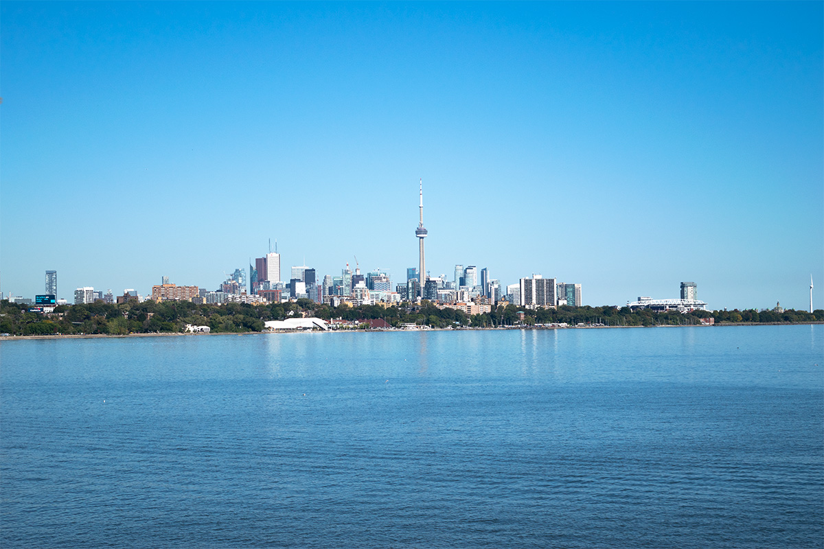 Toronto with the CN Tower for a distance